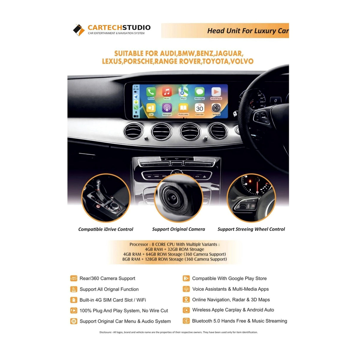 Multi-brand Head Unit for Luxury Car - Shreenathji's Car-Tech Studio